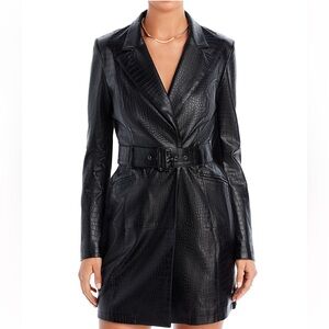 French Connection Croc Leather blazer dress